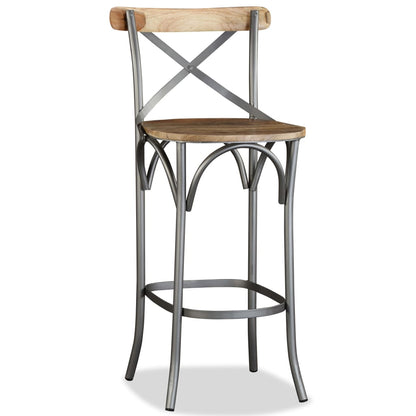 Taburete De Cocina De Madera Maciza De Mango