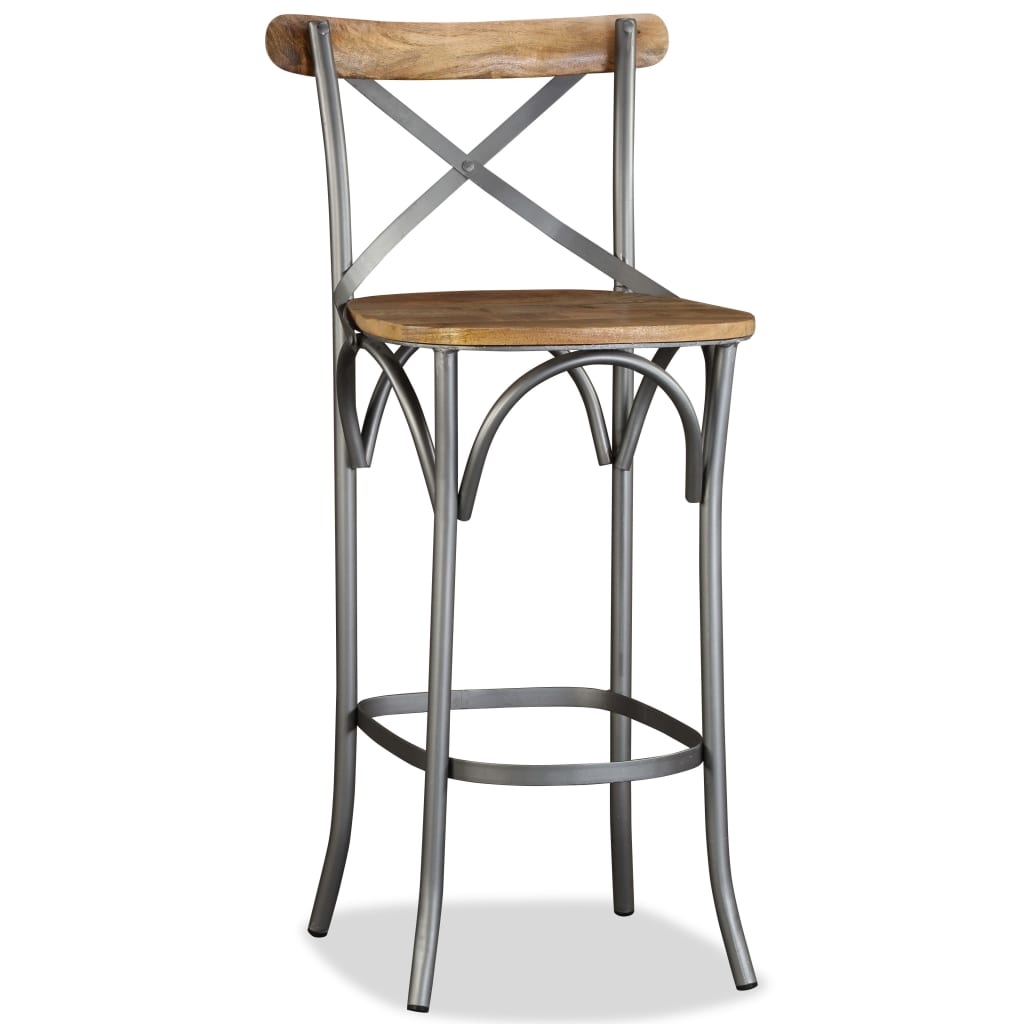 Taburete De Cocina De Madera Maciza De Mango
