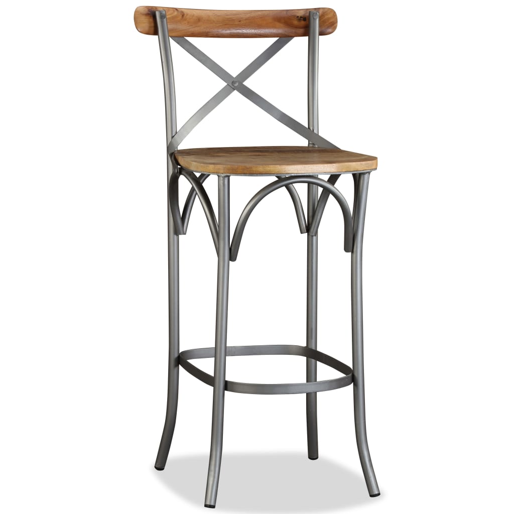 Taburete De Cocina De Madera Maciza De Mango
