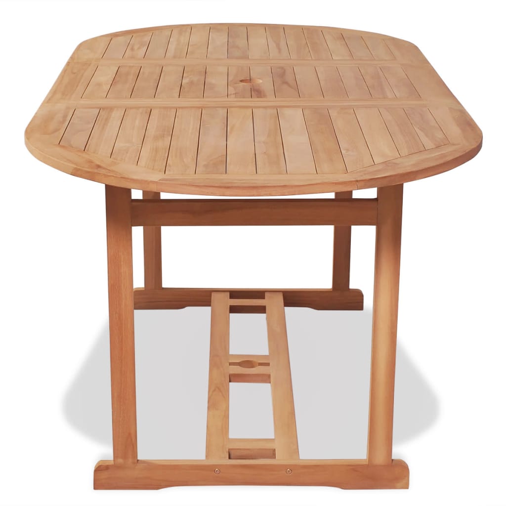 Mesa De Jardín De Madera De Teca Maciza