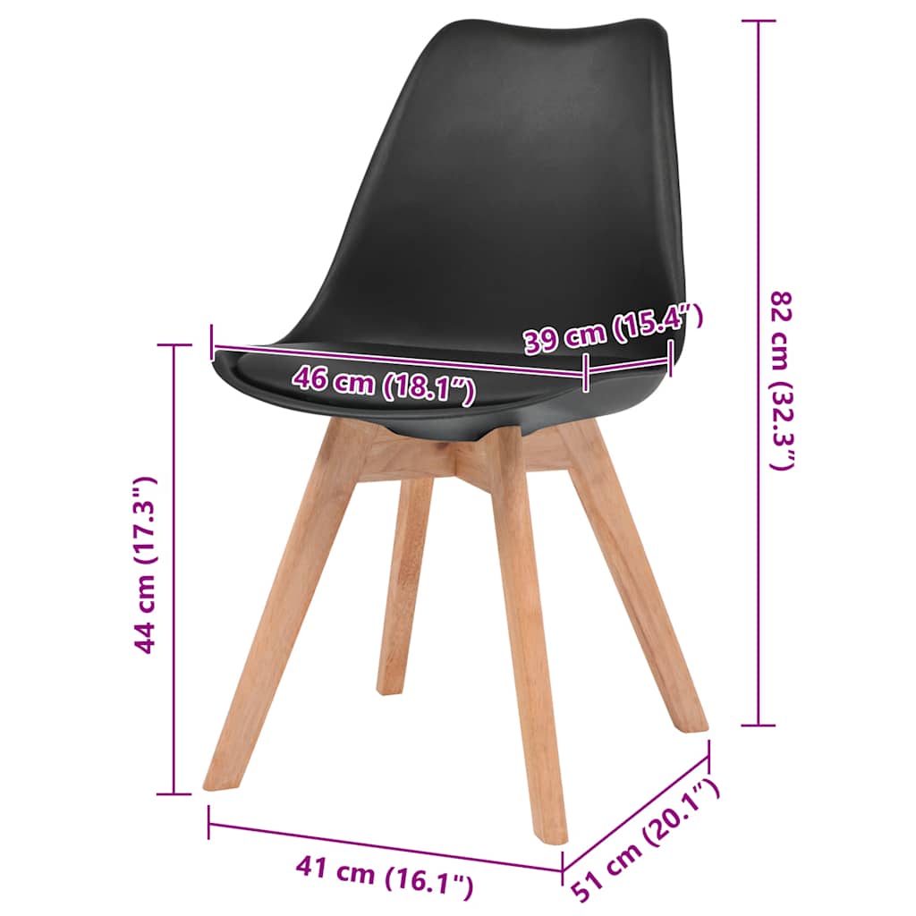 Sillas De Comedor 4 Unidades Plástico