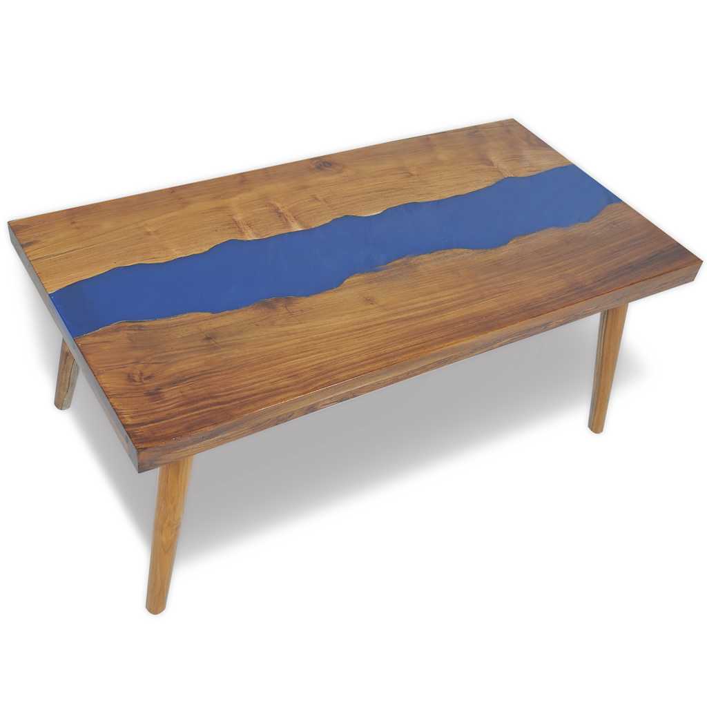 Mesa De Centro De Resina De Teca 100X50X40 Cm