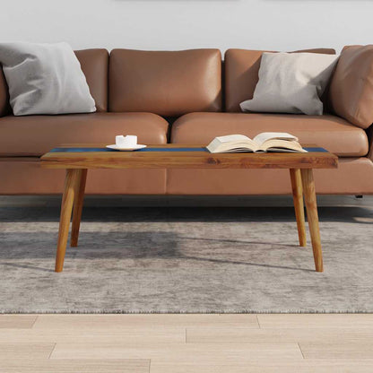 Mesa De Centro De Resina De Teca 100X50X40 Cm