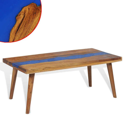 Mesa De Centro De Resina De Teca 100X50X40 Cm