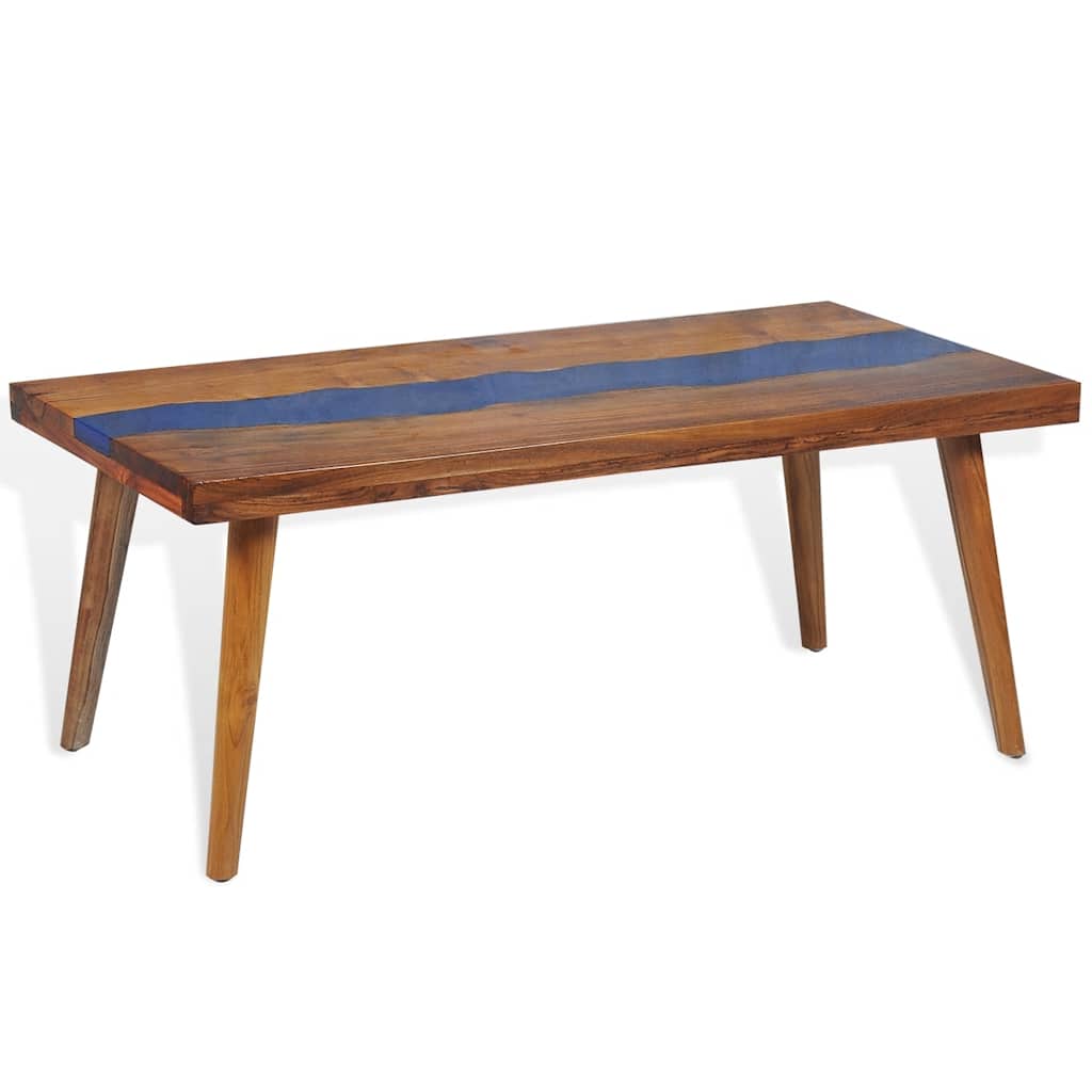 Mesa De Centro De Resina De Teca 100X50X40 Cm