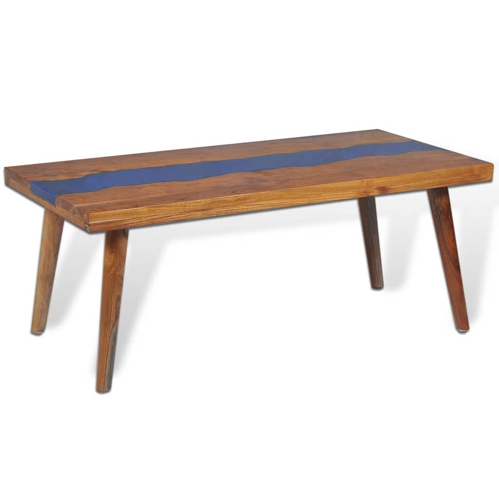 Mesa De Centro De Resina De Teca 100X50X40 Cm