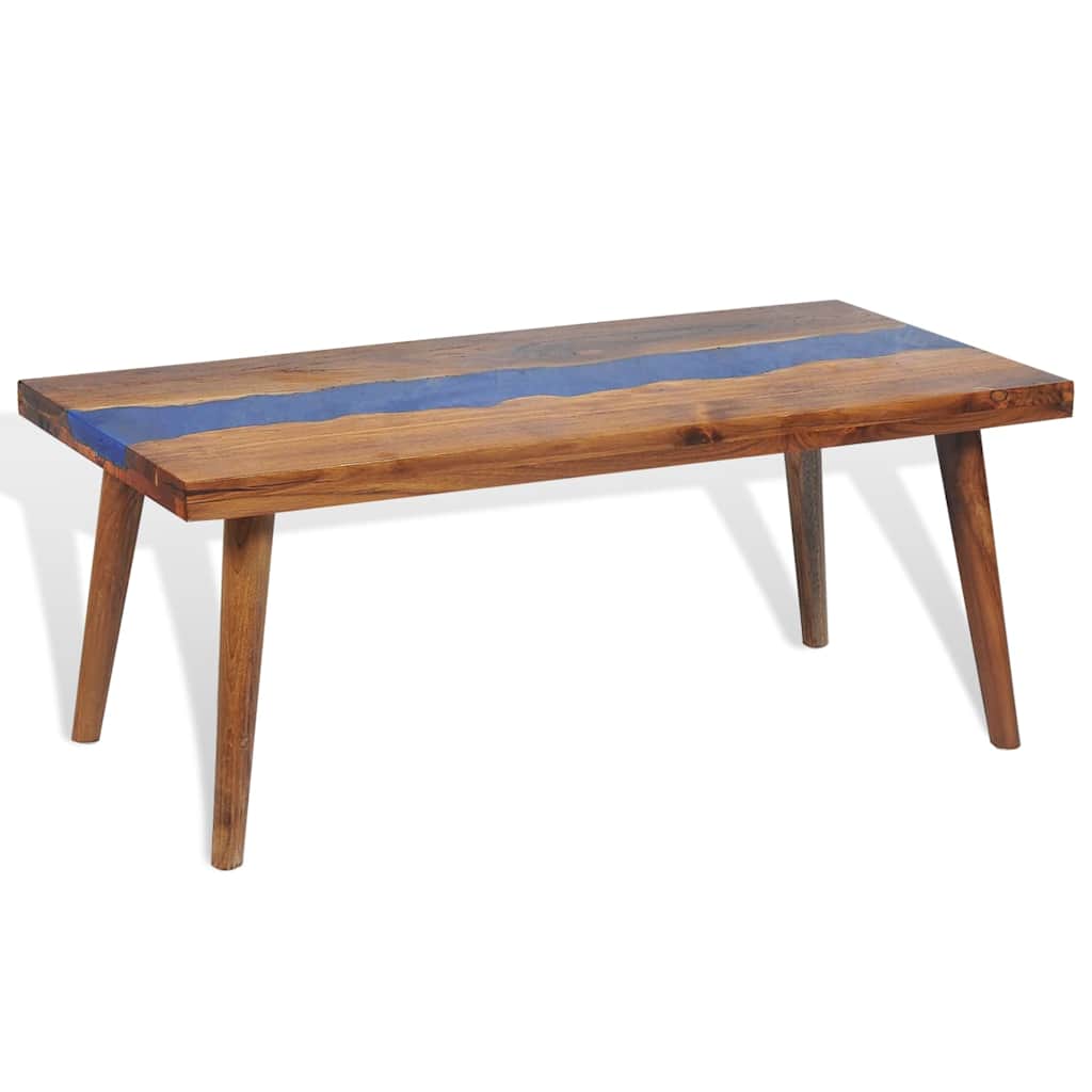 Mesa De Centro De Resina De Teca 100X50X40 Cm