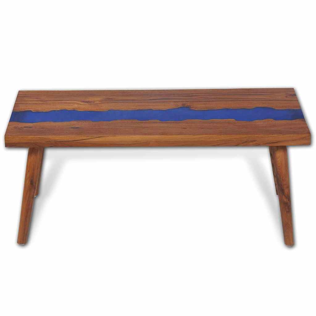 Mesa De Centro De Resina De Teca 100X50X40 Cm