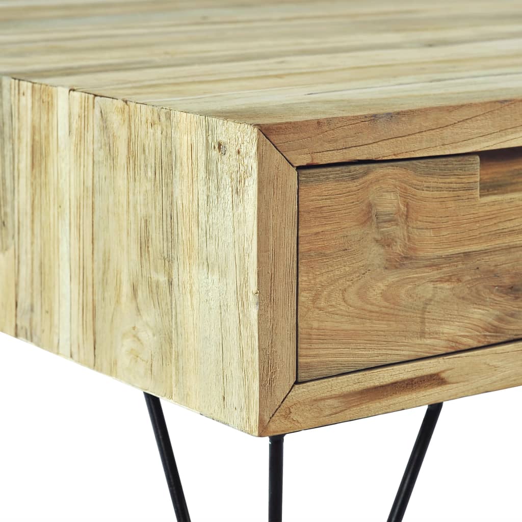 Mesa De Centro De Teca Maciza 80X80X40 Cm