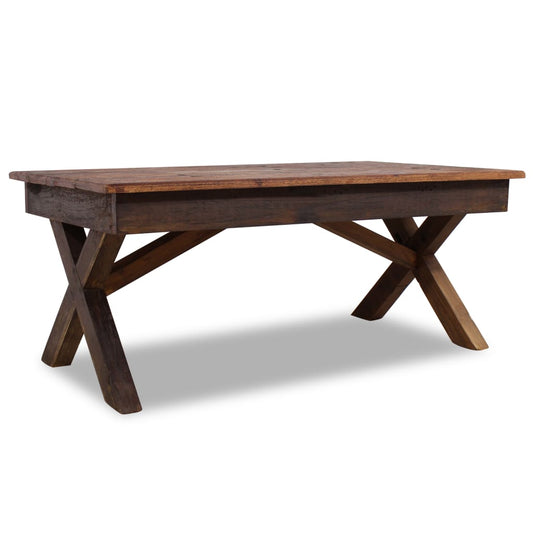 Mesa De Centro Madera Reciclada Mixta 110X60X45 Cm