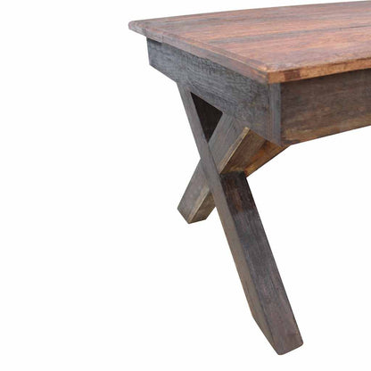 Mesa De Centro Madera Reciclada Mixta 110X60X45 Cm