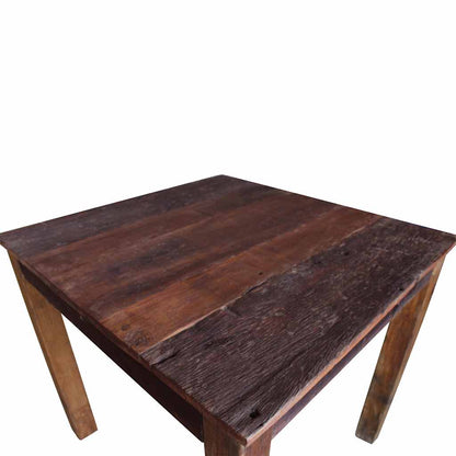 Mesa De Comedor De Madera Reciclada Mixta 82X80X76 Cm