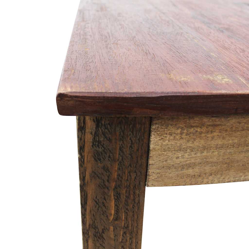 Mesa De Comedor De Madera Reciclada Mixta 82X80X76 Cm