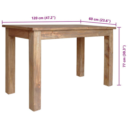 Mesa De Comedor De Madera Maciza De Caoba 120X60X77 Cm