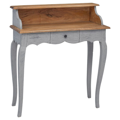 Escritorio De Madera Maciza De Caoba 80X40X92 Cm