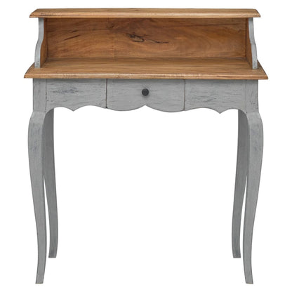 Escritorio De Madera Maciza De Caoba 80X40X92 Cm