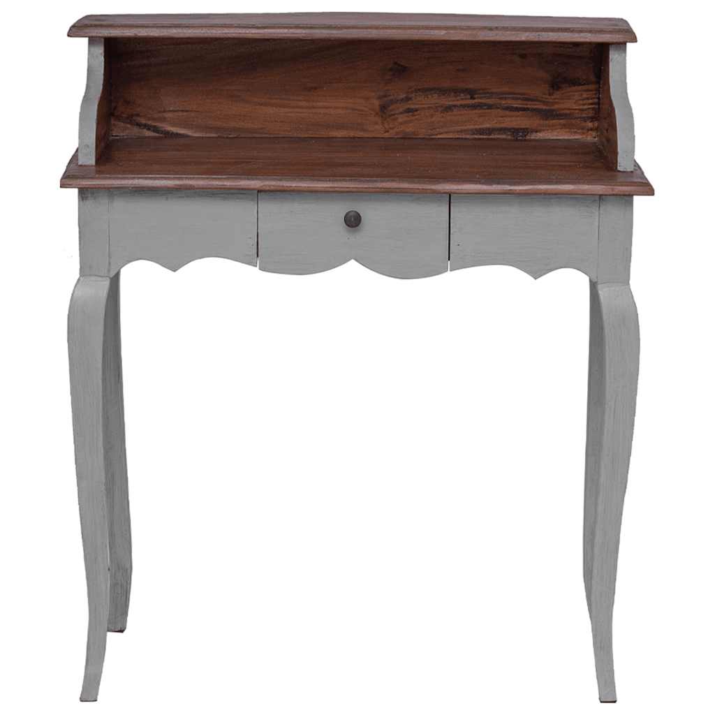 Escritorio De Madera Maciza De Caoba 80X40X92 Cm