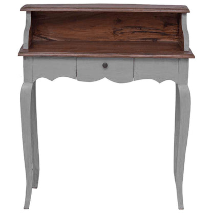 Escritorio De Madera Maciza De Caoba 80X40X92 Cm