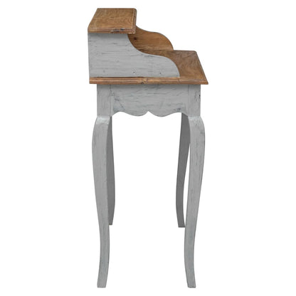 Escritorio De Madera Maciza De Caoba 80X40X92 Cm
