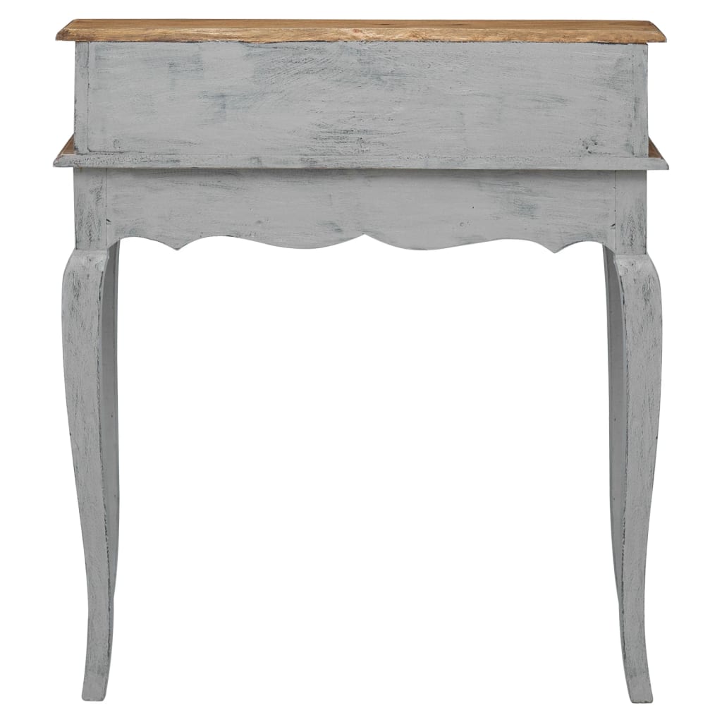 Escritorio De Madera Maciza De Caoba 80X40X92 Cm