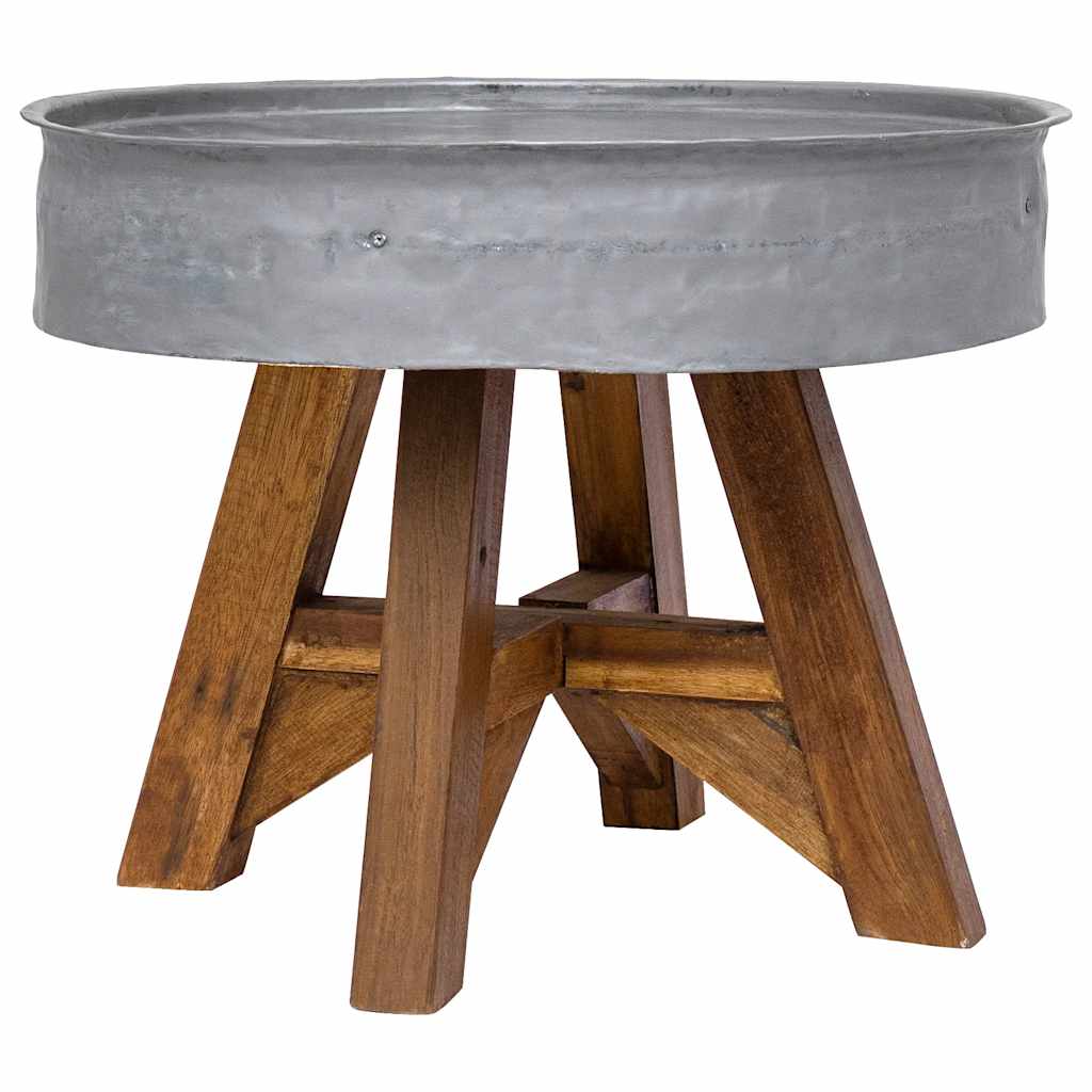 Mesa De Centro De Madera Maciza Reciclada 60X45 Cm