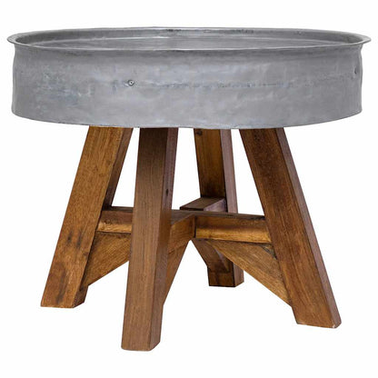 Mesa De Centro De Madera Maciza Reciclada 60X45 Cm
