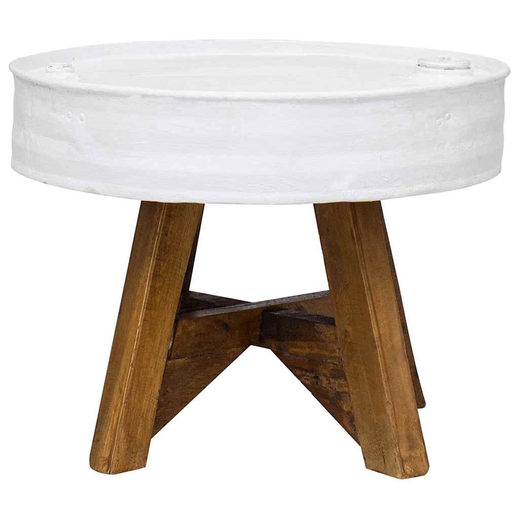 Mesa De Centro De Madera Maciza Reciclada 60X45 Cm