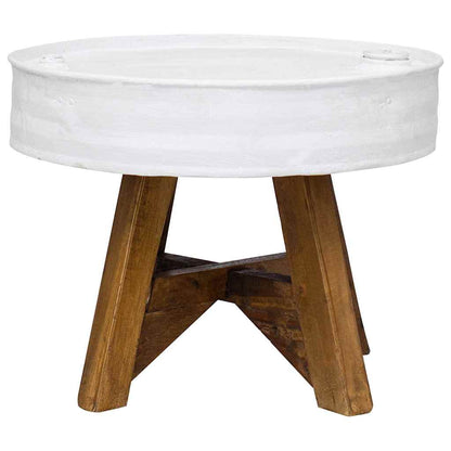 Mesa De Centro De Madera Maciza Reciclada 60X45 Cm
