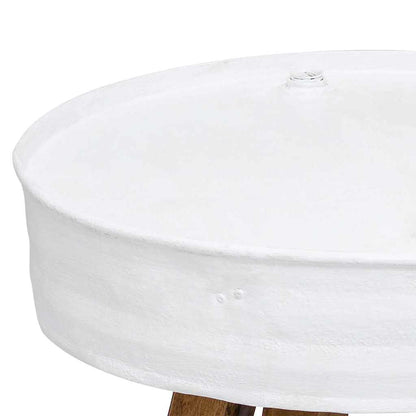 Mesa De Centro De Madera Maciza Reciclada 60X45 Cm