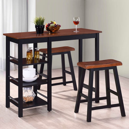 Conjunto De Mesa Alta De Cocina 3 Piezas Mdf