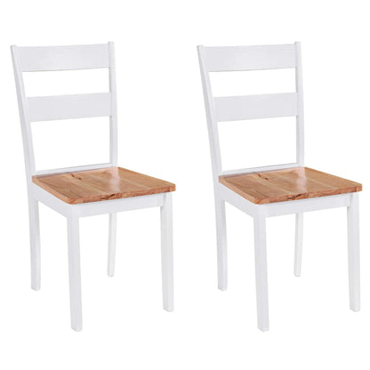 Sillas De Comedor Con Cojines 2 Uds Madera Maciza Marrón Caucho