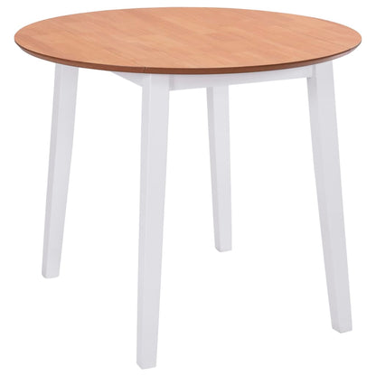Mesa De Hojas Abatibles Redonda Mdf Blanca