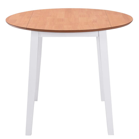 Mesa De Hojas Abatibles Redonda Mdf Blanca