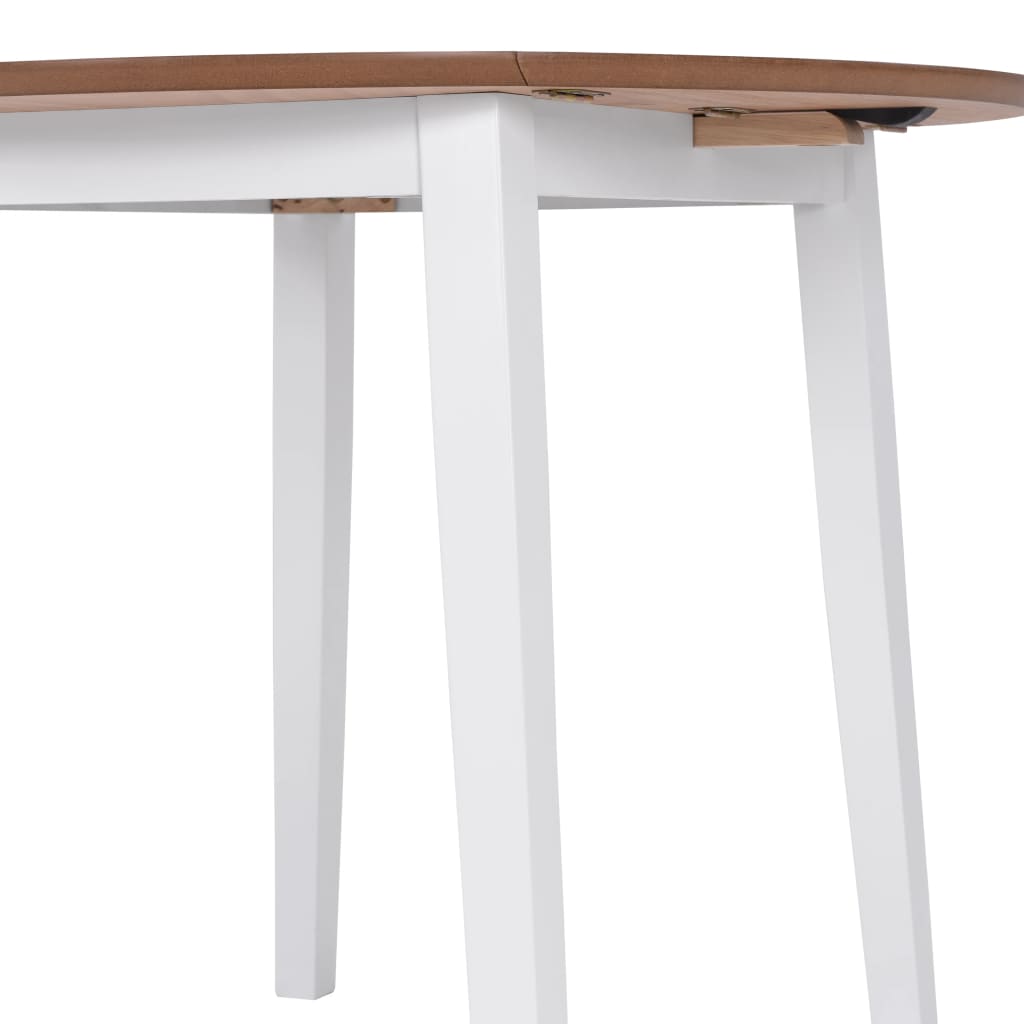 Mesa De Hojas Abatibles Redonda Mdf Blanca