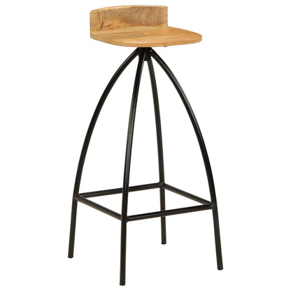 Taburetes De Barra De Cocina 2 Unidades Madera Maciza De Mango