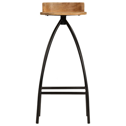 Taburetes De Barra De Cocina 2 Unidades Madera Maciza De Mango