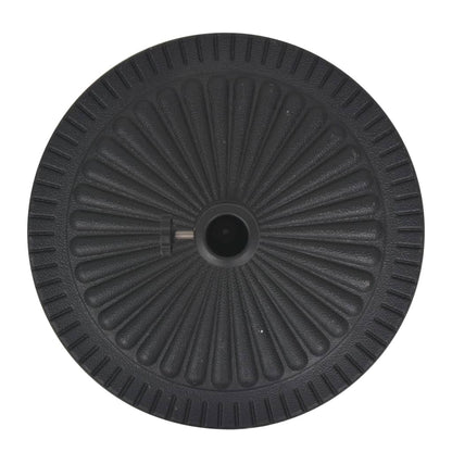 Base De Sombrilla De Resina Redonda Negro