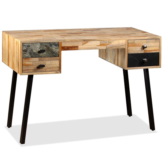 Escritorio De Teca Maciza Reciclada 110X50X76 Cm