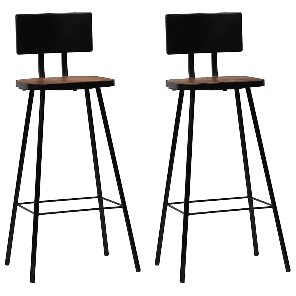 Juego De Mesa Alta Y Taburetes 3 Piezas Madera Maciza Reciclada