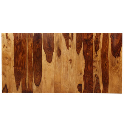 Mesa De Comedor De Madera Maciza De Acacia Y Acero 180 Cm