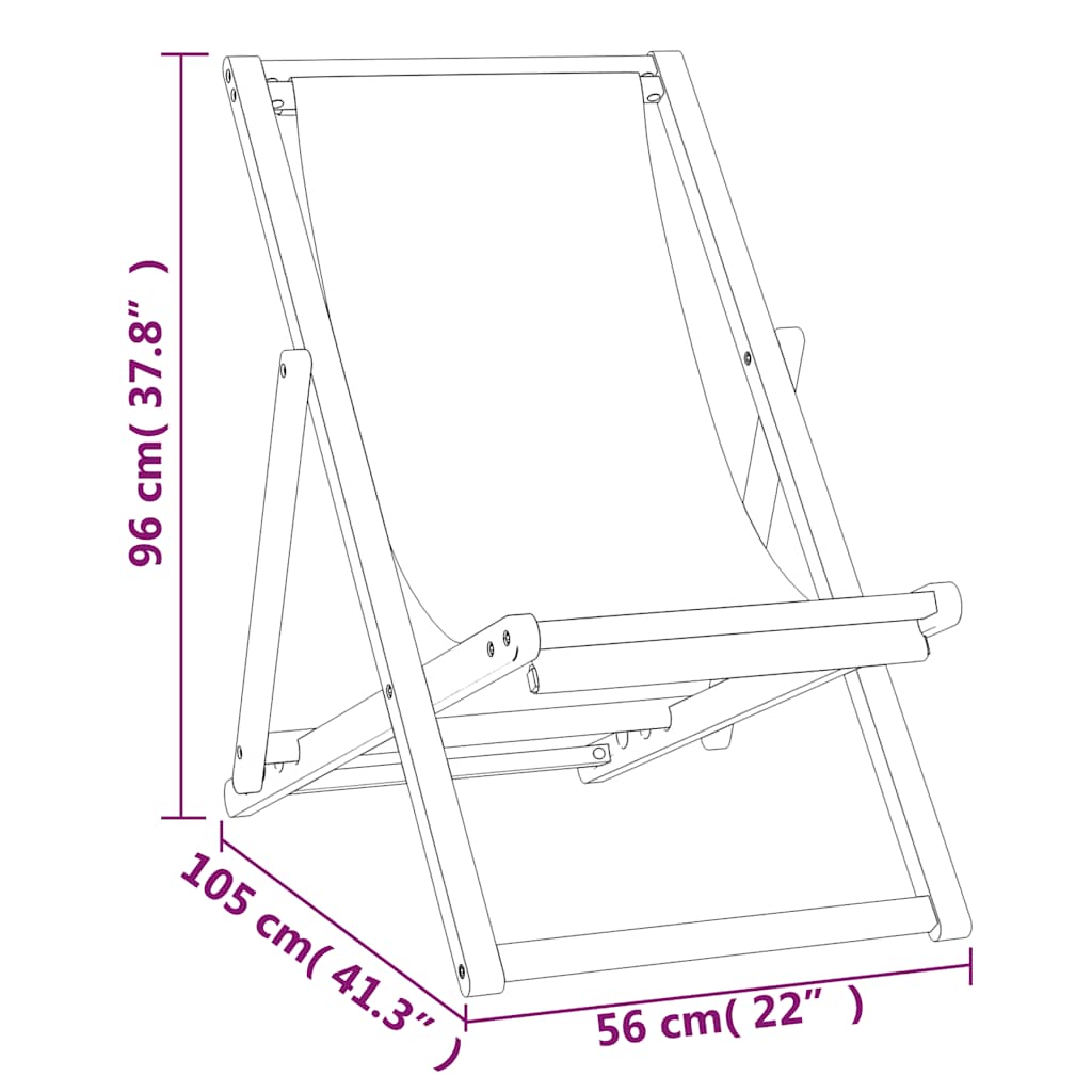 Silla De Jardín De Teca Color 56X105X96 Cm