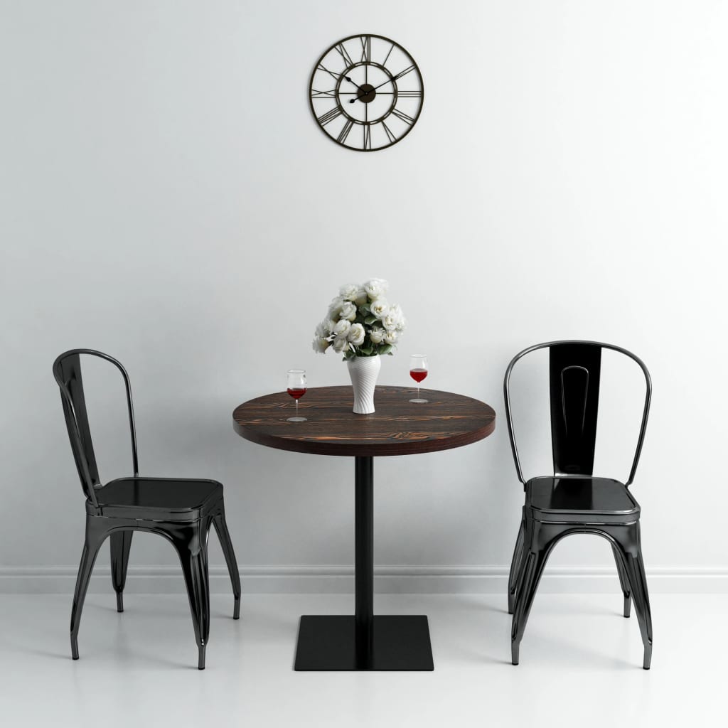 Mesa De Bar Bistró Mdf Y Acero Redonda 60X75 Cm Color