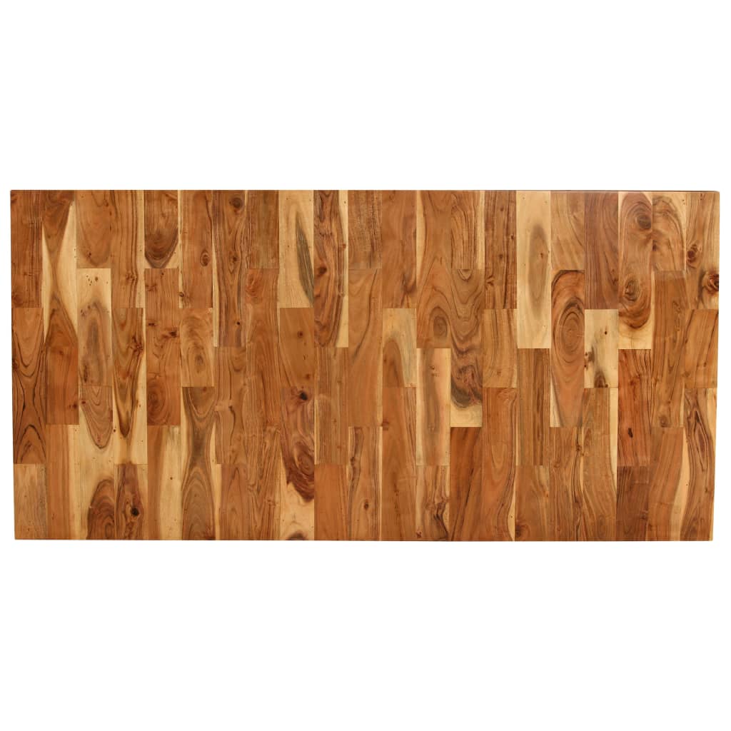 Mesa De Comedor Madera Maciza De Acacia Y Mango 180X90X76 Cm