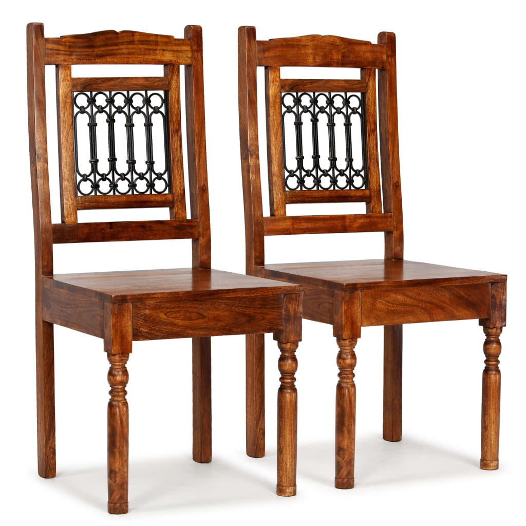 Sillas De Comedor 6 Unidades Madera Maciza Clásica