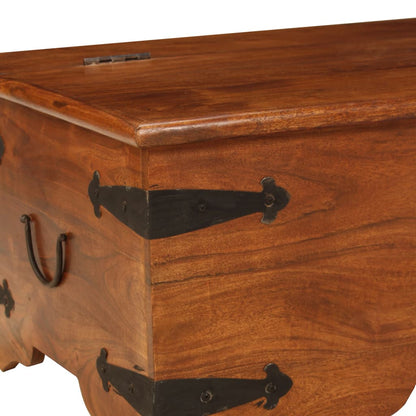 Mesa De Centro Madera Maciza Acacia Acabado Miel