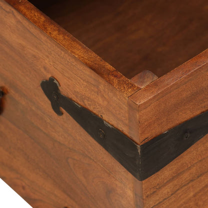 Mesa De Centro Madera Maciza Acacia Acabado Miel