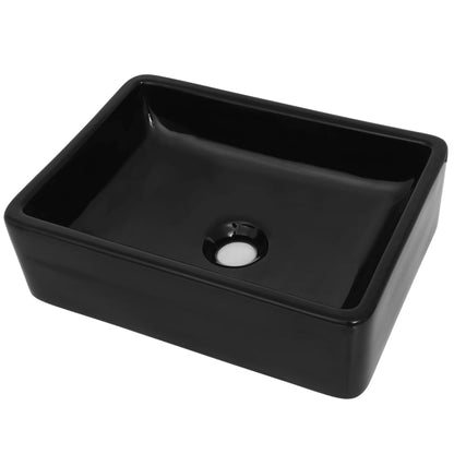 Lavabo De Cerámica Rectangular 41X30X12 Cm