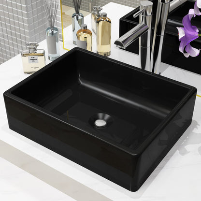 Lavabo De Cerámica Rectangular 41X30X12 Cm
