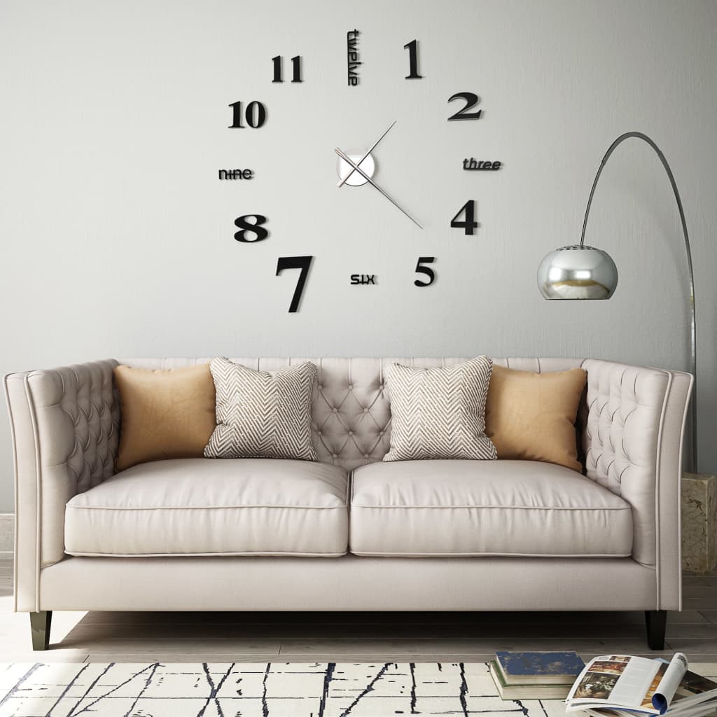 Reloj 3D De Pared Con Diseño Moderno 100 Cm Xxl