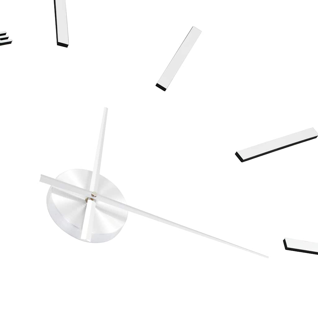 Reloj De Pared 3D Con Diseño Moderno 100 Cm Xxl Plateado